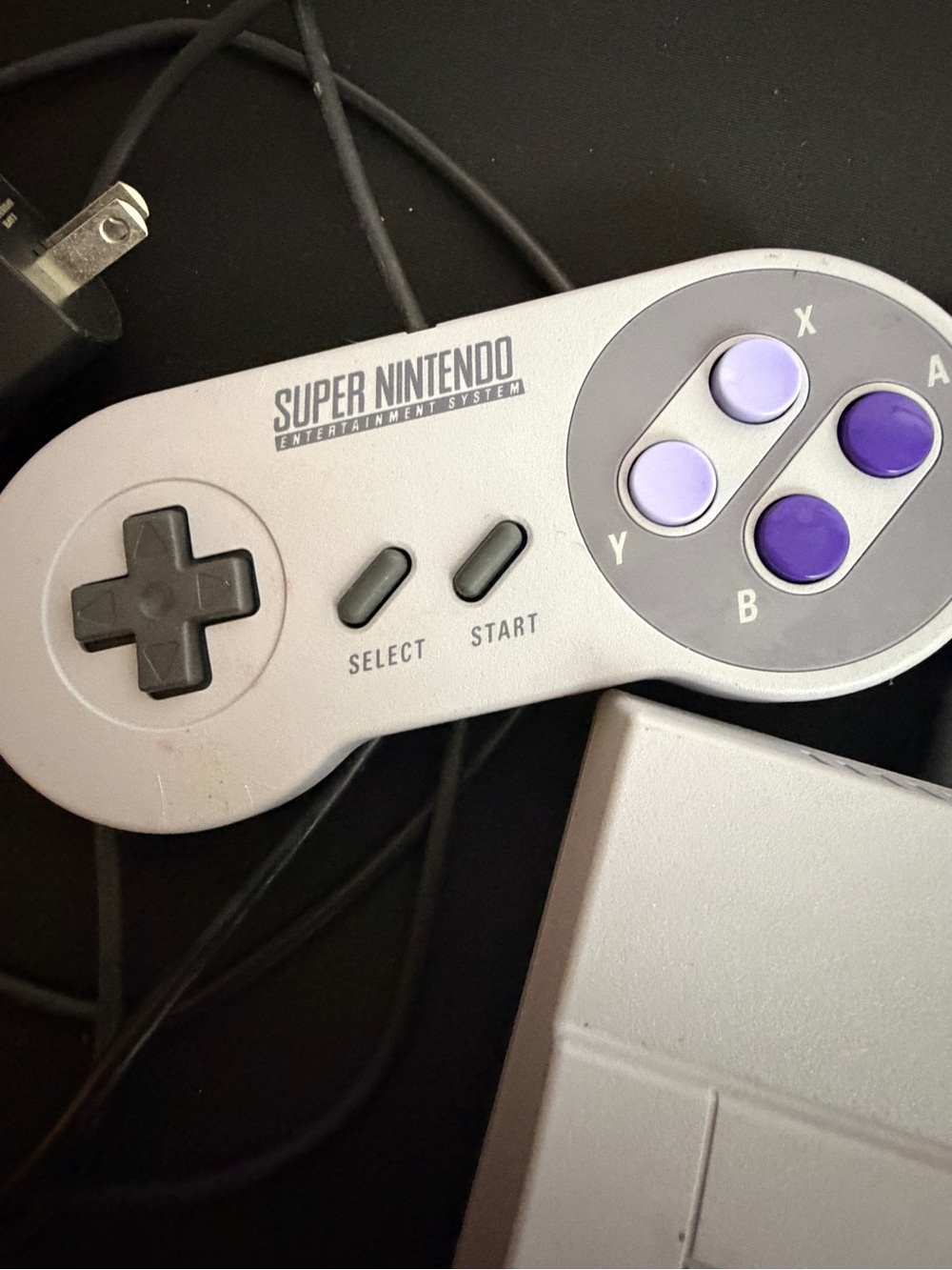 Nintendo Mini Console with Gray Shell & Purple Buttons - Picture 3 of 3